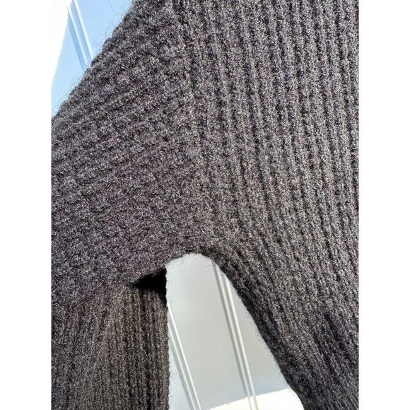 Alo Yoga Cashmere Plush Waffle Full Zip Hoodie Black Size Small $348 EUC Crop - Picture 11 of 16